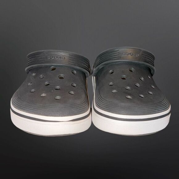 Little Kids Unisex Off Crocs Court Black Clogs Slip On Size C12 - Picture 2 of 9